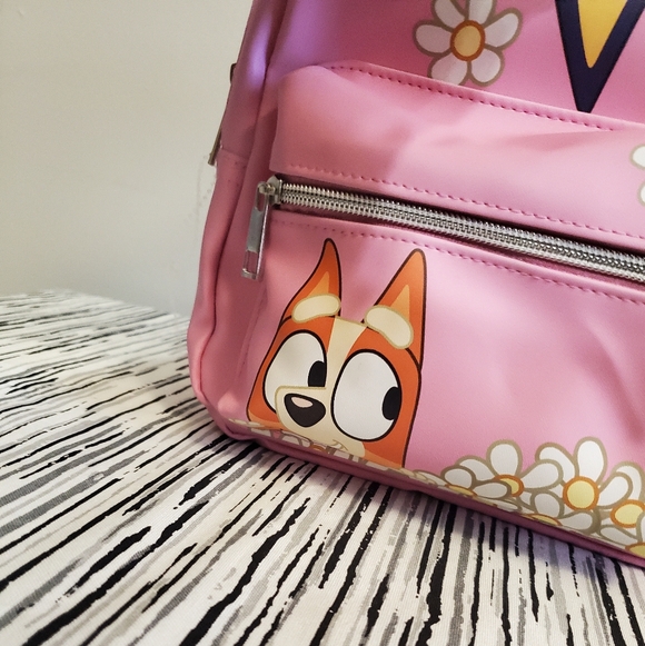 Bluey and Bingo Pink Vegan Leather Backpack - Picture 7 of 7